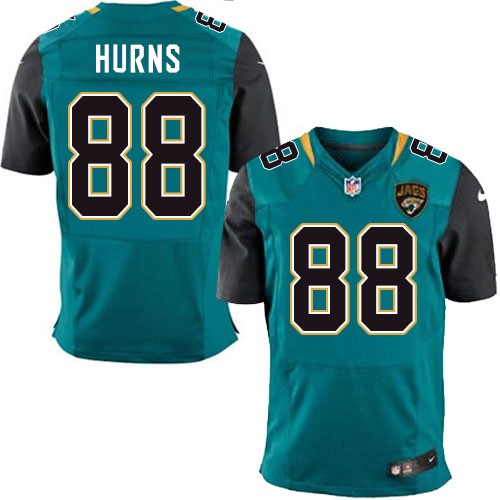 Men's Elite Allen Hurns Nike Jersey Teal Green Home - #88 NFL Jacksonville Jaguars